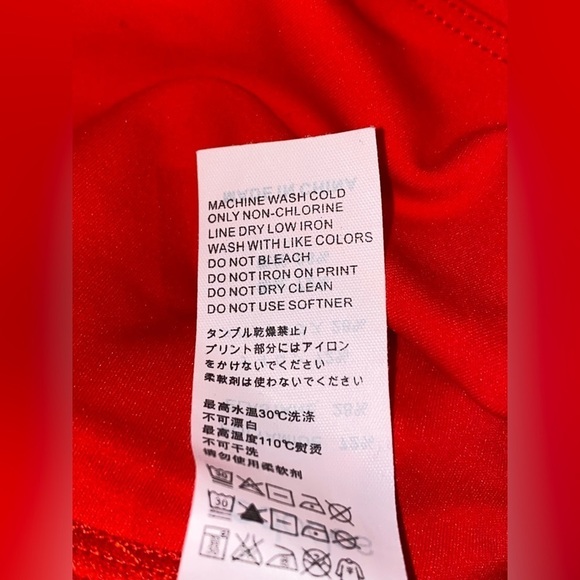 Ododos  Yoga Foldover Red‎ Ankle Leggings Workout Casual Athleisure Women L - Picture 6 of 8